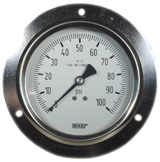 WIKA Pressure Gauge 100psi Stainless Steel Body for sale online 