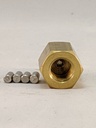 910.12 PISTON SNUBBER BRASS, 1/4"NPT-F X 1/4"NPT-M