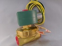 STEAM & HOT WATER VALVE BRASS BODY 2W NC 3/4"NPT 8220G023