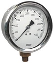 Wika 213.53 Series 4" Industrial Brass Liquid Filled Pressure Gauge, 0 to 5000 psi - NO LONGER AVAILABLE, SEE P/N:52861299
