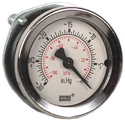 Wika 111.16PM Series Panel Mount Vacuum Gauge 2", 30"Hg, 1/4" NPT