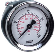 Wika 111.16PM Series Brass Dry Pressure Panel Mount Gauge, 0 to 200 psi