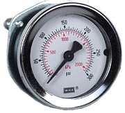 Wika 111.16PM Series Commercial Panel Mount Gauge 2", 300 PSI, 1/4" NPT