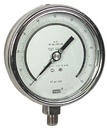 Wika 332.54 Series Dry Precision Test Pressure Gauge, 4" Dial, 0 to 100 psi, 1/4 NPT SS Lower Mount