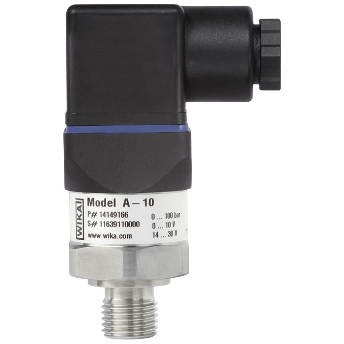 Wika A-10, 0-3000psig,1/4" NPT, 0-10 V, 3-Wire Pressure Transmitter