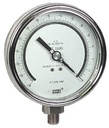 Wika 332.54 Series Dry Precision Test Pressure Gauge, 4" Dial, 30 inHg, 1/4 NPT SS Lower Mount