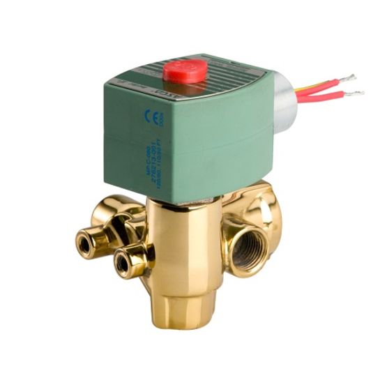 321 Series Quick-Exhaust Solenoid Valve (8321), 1/4" NPT, 120 VAC, Brass, 3 Way-3/2 NC