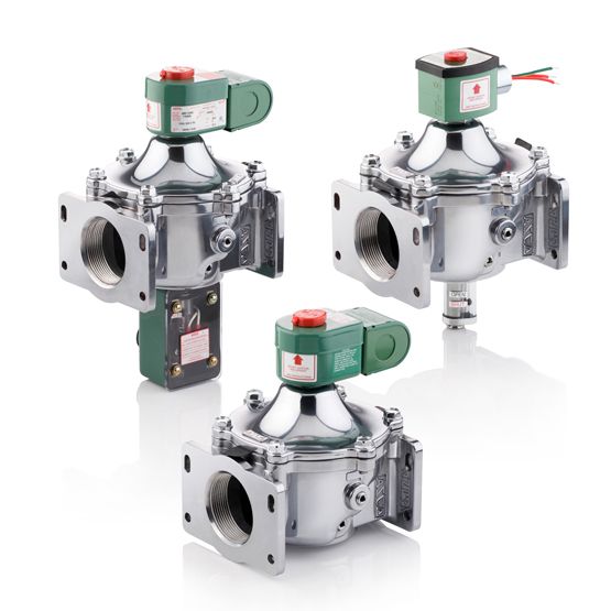214 Series High-Flow Gas Shut-Off Solenoid Valve (8214), 1-1/4" NPT, 24 VAC, Aluminum, 2 Way-2/2 NC