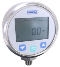 Wika DG-10-S Series Standard Digital Pressure Gauge, 0psig to 600psig