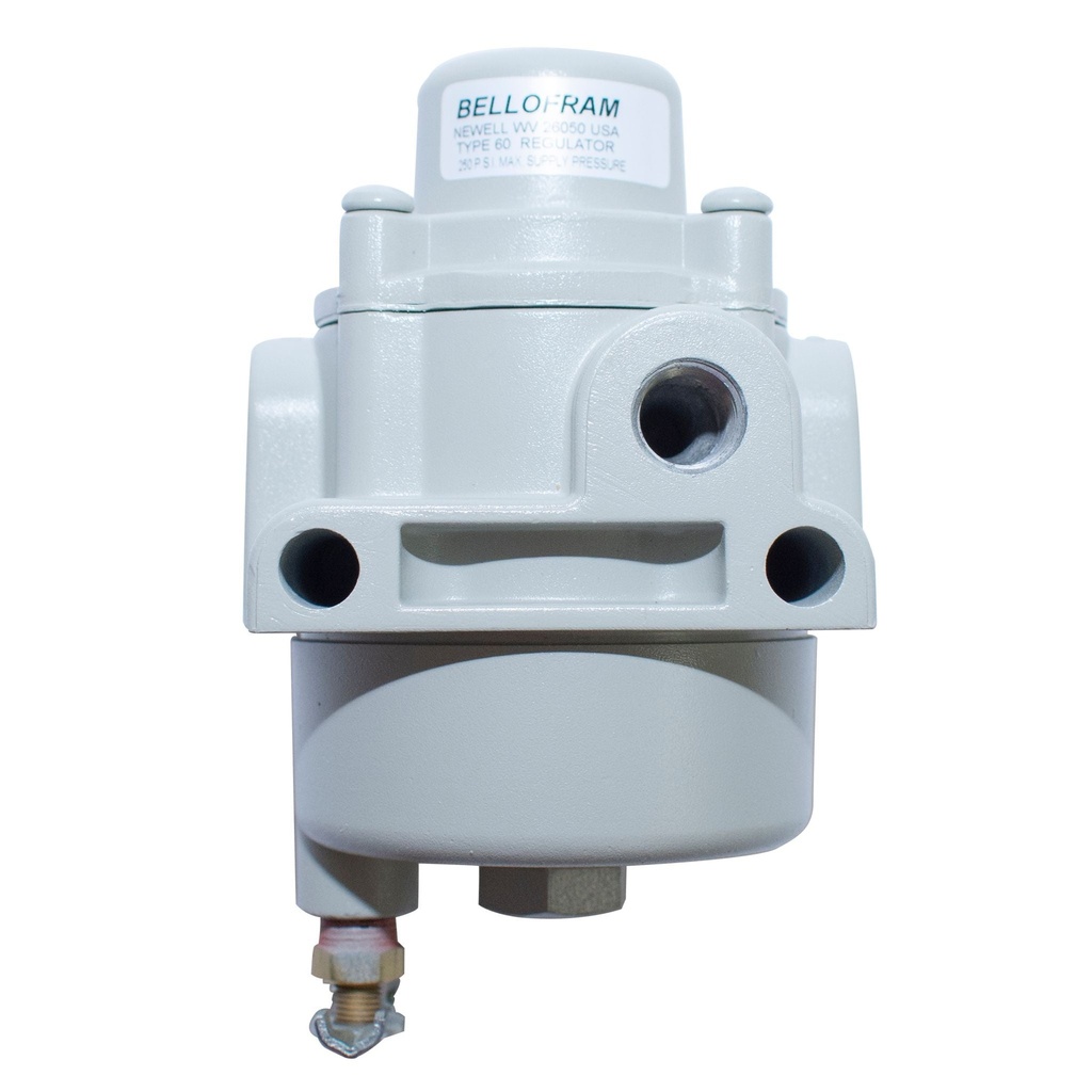 Bellofram T60 Filter/Dripwell Regulator Factory Preset, 1/4" NPT, 20-40 psi (Preset at 30 psi)