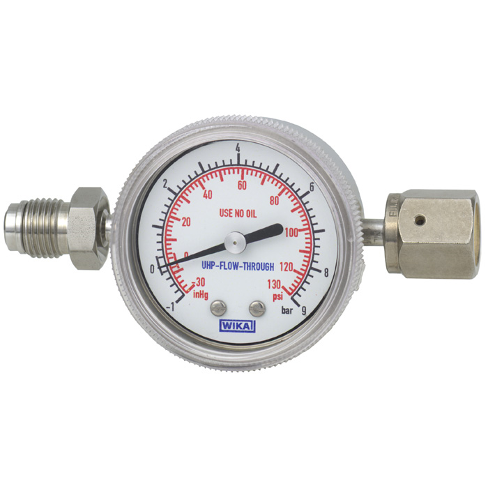 Wika 432.25 Series 2" Dry SS Diaphragm Pressure Gauge for UHP Applications, Inconel Wetted Parts