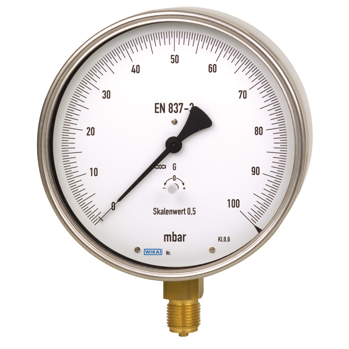 Wika 6x0.20 Series 6" SS Dry Capsule Test Pressure Gauge