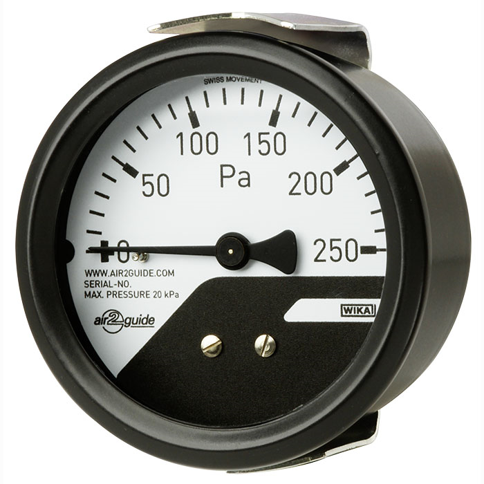 Wika A2G-Mini Series 2.5" Differential Pressure Gauge for Ventilation & A/C