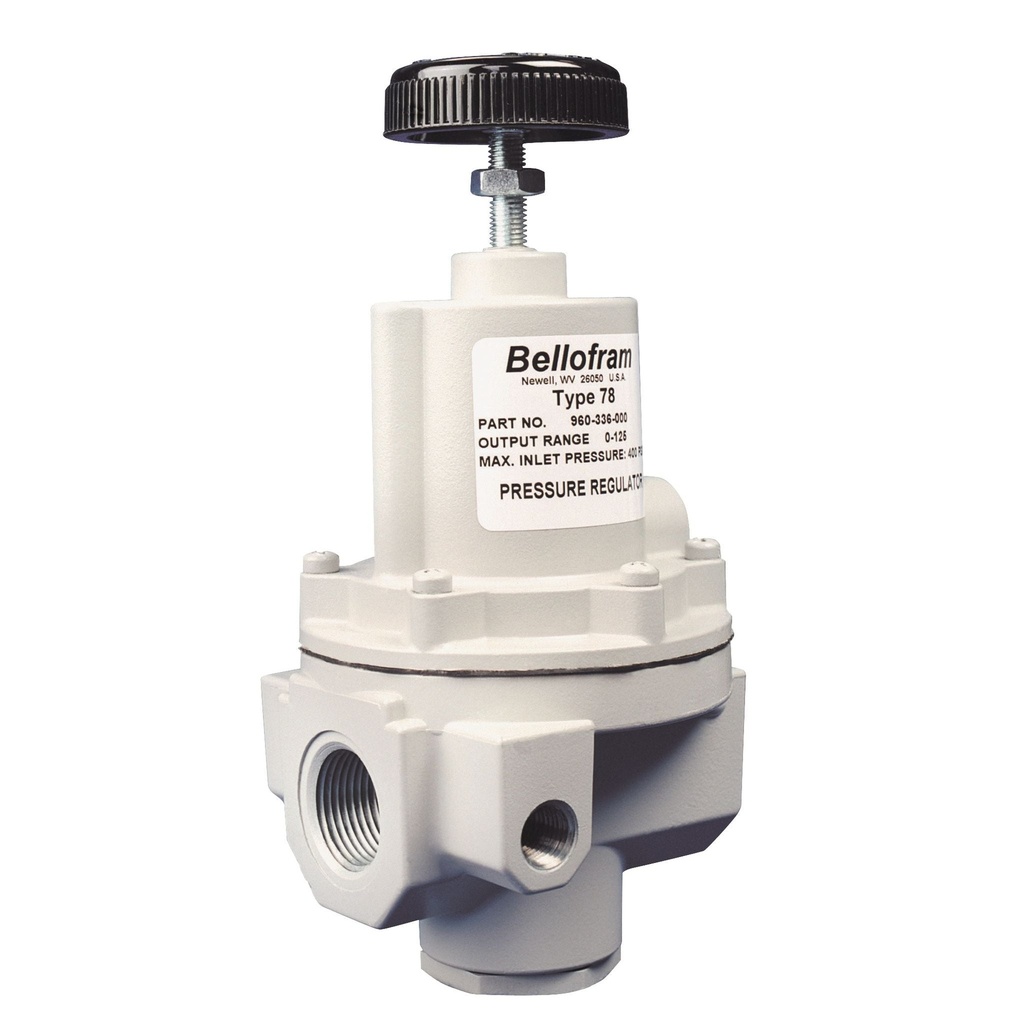 Bellofram T78 High Flow Regulator, 1" NPT, 0-60 psi