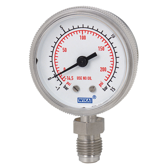 230.25 Series 1.5" or 2"  SS Dry Ultra High Purity (UHP) Pressure Gauge, SS Wetted Parts (851.3)