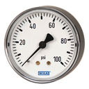 Wika 111.12 Series 2" Plastic General Purpose Pressure Gauge, Brass Wetted Parts