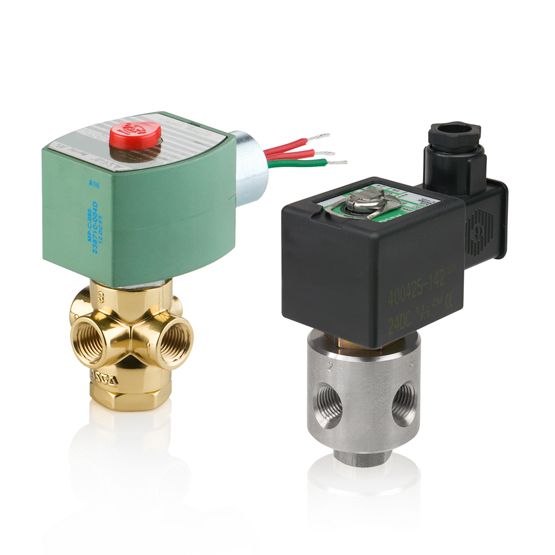 320 Series Direct-Acting General Service Solenoid Valve (8320), 1/8" NPT, 110 VAC, Brass, 3 Way-3/2 NC