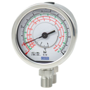 Wika 73x.18 Series 80 or 100 mm SS Differential Pressure Gauge for Refrigeration, SS Wetted Parts