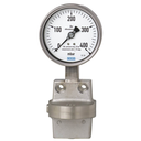 Wika 73x.31 Series 4" Industrial Differential Pressure Gauge, All Welded, Solid Front, SS or Inconel Wetted Parts