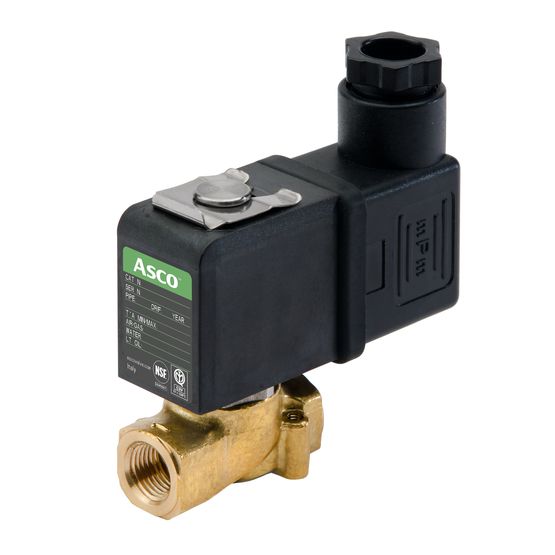 256 Series 1/4" NPT 2-Way Compact Solenoid Valve (8256), 120 VAC, 2 Way-2/2 NC