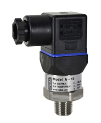 WIKA A-10, 0-160 PSIG, 4-20mA, 1/2"NPT, Valve Connector, Size A