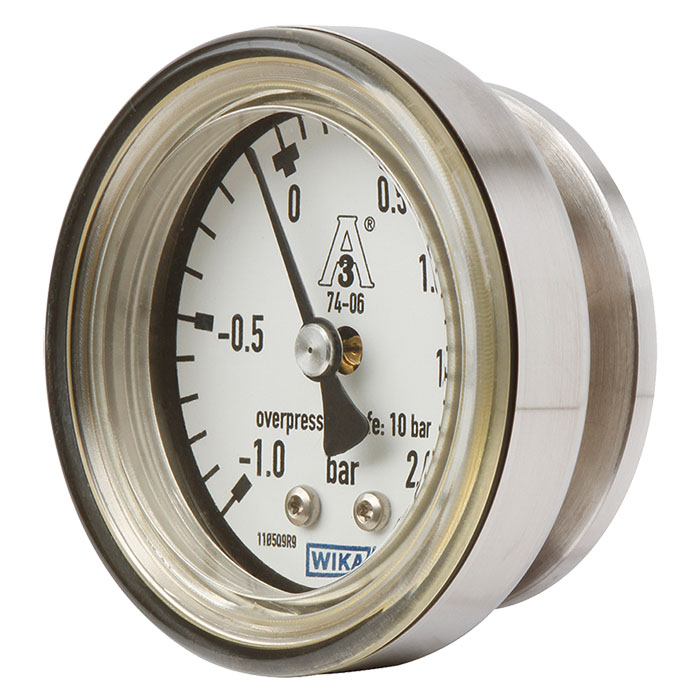 Wika PG43SA-C Series 63 mm Compact Flush Diaphragm Pressure Gauge