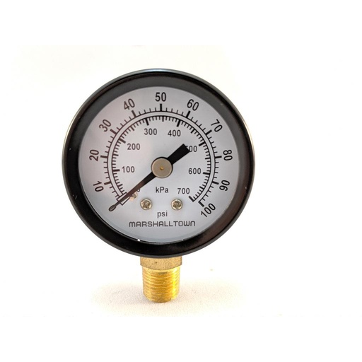 [GG15100L8] Marsh General Service Pressure Gauge 1.5", 100 PSI/KPa