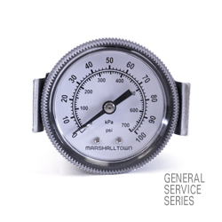 [GG20160U4] MARSHALLTOWN PRESSURE GAUGE 0-160 PSI, 2" Dial, 1/4"NPT CBM w/U-CLAMP