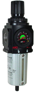 [P39344-610] ARO Piggyback Air Filter/Regulator-Gauge-Metal Bowl 1/2"