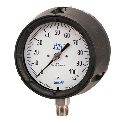 Wika 26x.34 Series 6" Pocan XSEL® Process Gauge, Monel® Alloy Parts