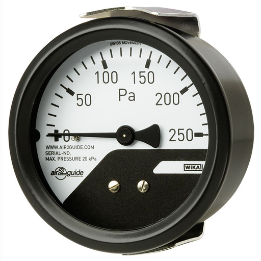 Wika A2G-Mini Series 2.5" Differential Pressure Gauge for Ventilation & A/C
