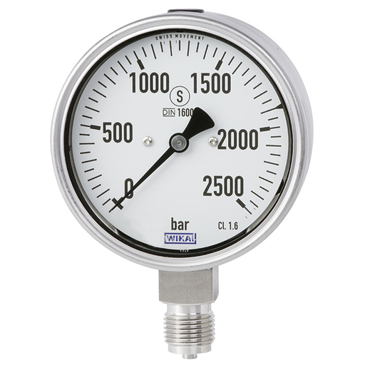 Wika PG23HP-S Series 4" SS High Pressure Gauge w/Safety Pattern