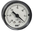 [9692635] Wika 111.12 Series Dry Pressure Gauge, 1.5" Dial, 0 to -30 inHg (kg/cm2), 1/8 NPT Brass Center Back Mount